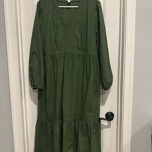 J. Crew Olive Green Maxi Dress